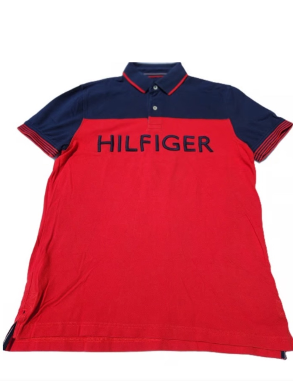 This Vintage 90s Tommy Hilfiger Outdoors Embroidered Color Blocked Polo in Men'S
